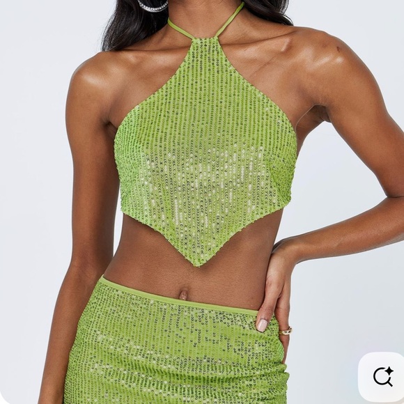 Motel Rocks Green Sequin Set - Picture 3 of 10